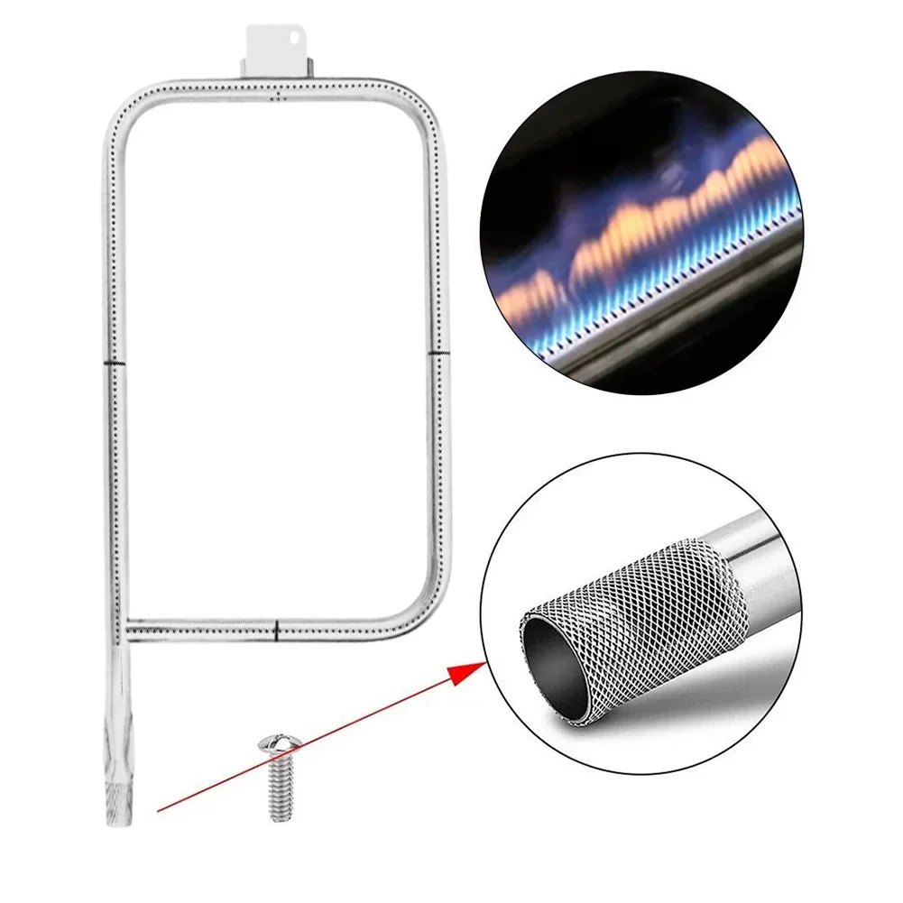 Grill Burner Tube Replacement 304 Stainless Steel BBQ Grill Part Gas Replacement Part for Weber Q100 Q120 Q1000 Q1200