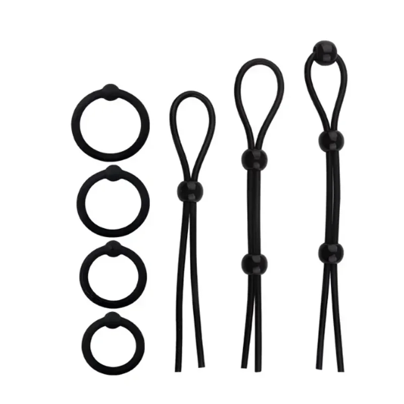 Penis Ring Rope Adjustable Sex Toys for Adults Men Silicone Ejaculation Delay Male Cockring penis ring