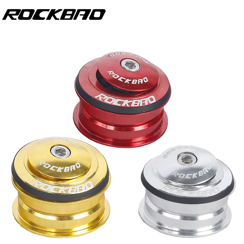 ROCKBAO-Bicycle Headset, 44mm 2 Bearing Clock, 1 1/8 for Road MTB Bike BMX Integrated Steering Parts for 28.6 Straight Tube Fork