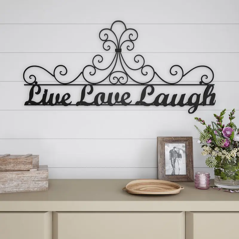 

Cutout-Live Laugh Love Decorative Wall Sign-3D Word Art Accent Decor-Modern Rustic or Vintage Farmhouse Style by Metal poster B