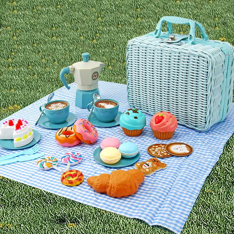 Kids Picnic Tea Set Toy Playhouse