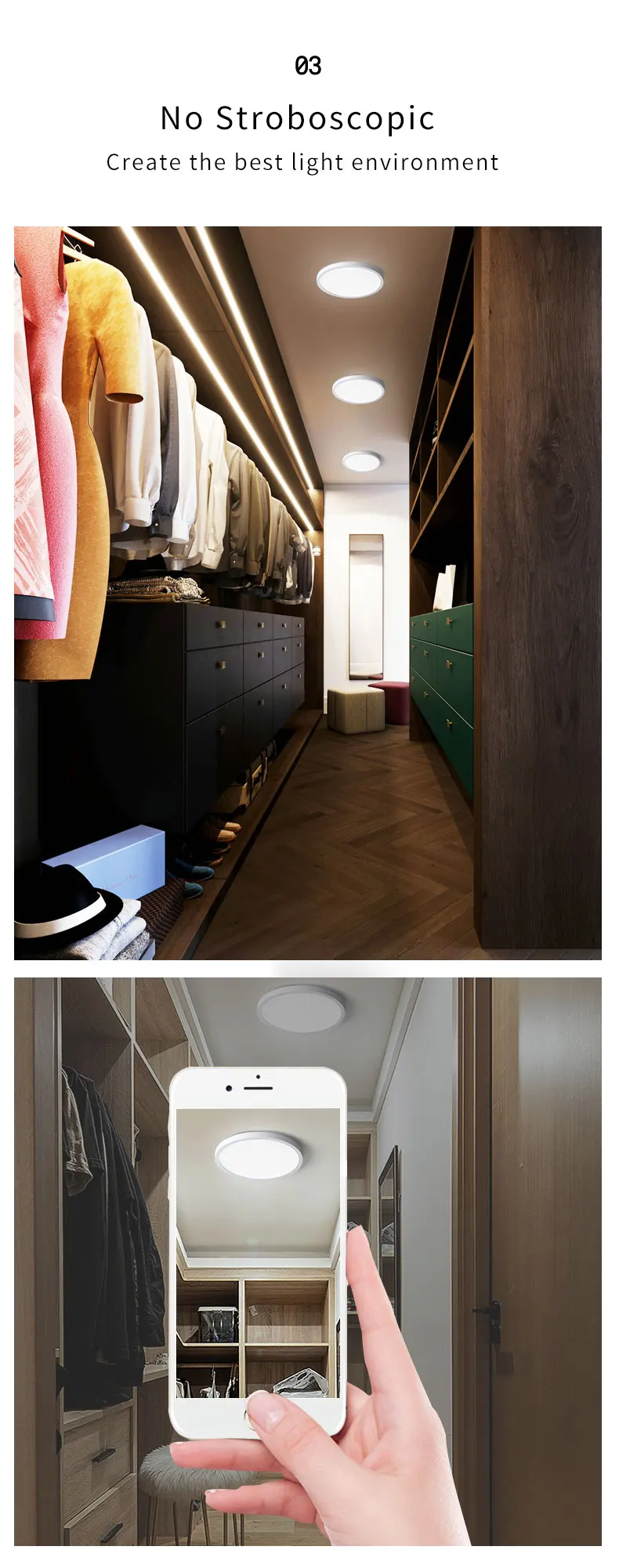 Description Picture 5 of itemLED Ceiling Light Modern Small Round 6W 9W 13W 18W 24W 110V 230V Led Panel Light For Toilet Porch Utility Room Bathroom Lamps