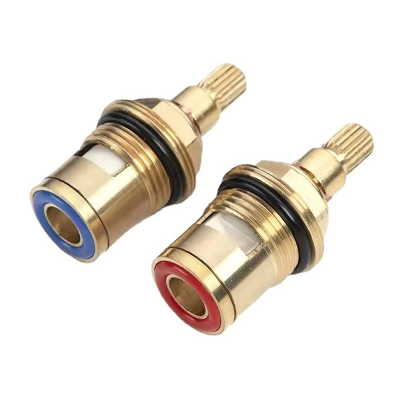 2Pcs Tap Valves Replacement 1/2" Brass Tap Cartridge Valves Ceramic