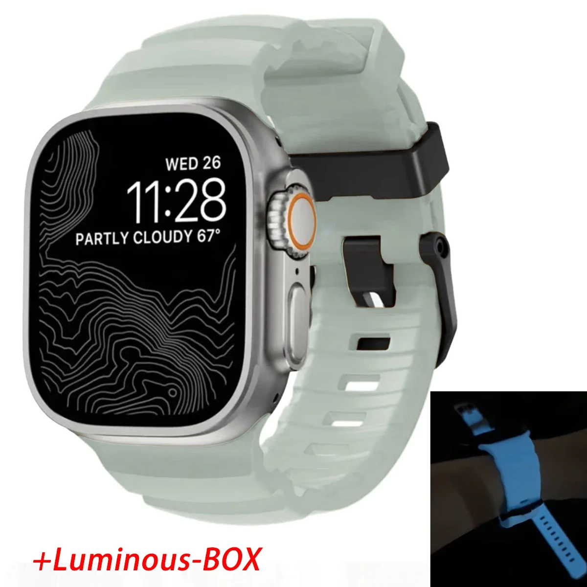 ตัวเลือกสินค้า สายรัดข้อมือซิลิโคนสปอร์ต สำหรับ Apple Watch ทุกรุ่น