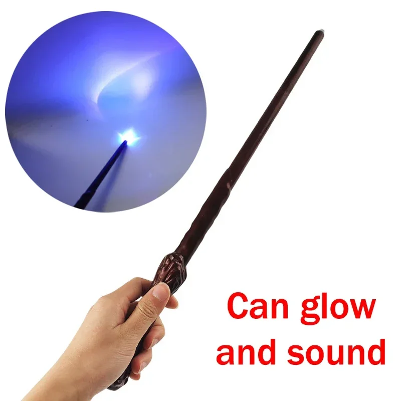 Glowing Magic Wand with Lights & Spell Sounds - Vibration Feedback Role-Play Cosplay Toy for Kids  (Wizard Themed Birthday Gift)