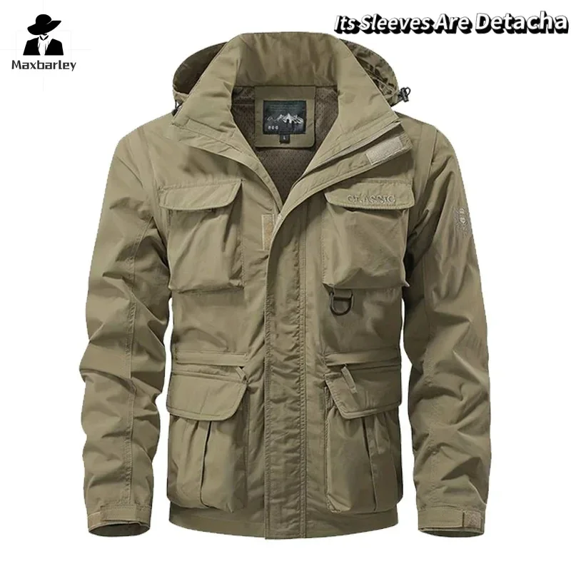 Outdoor Waterproof Windbreaker Men's Spring And Fall Plus-size