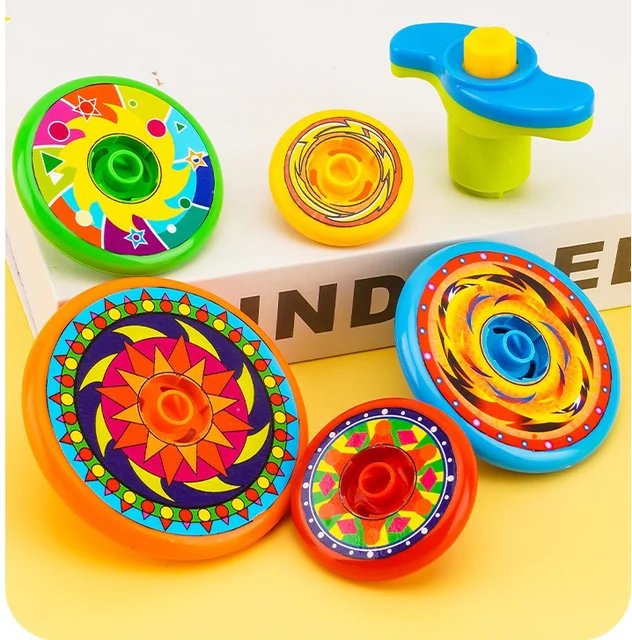 Hot Stacked Spinning Top Launcher Gyroscope Set toy Colorful & Fun Kids Toys for Flying Stacking Games Party Favors & Boys Gifts 2