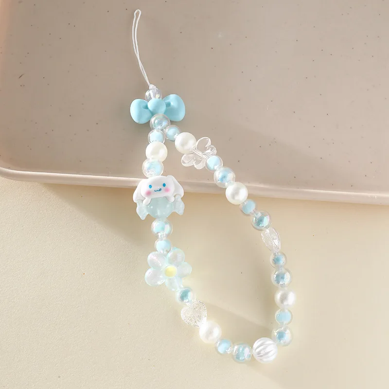 Cute Sanrio Melody Hello Kitty Kuromi Cinnamorol Acrylic Keychain Hand Chain Phone Chain Phone Accessories Jewelry accessories
