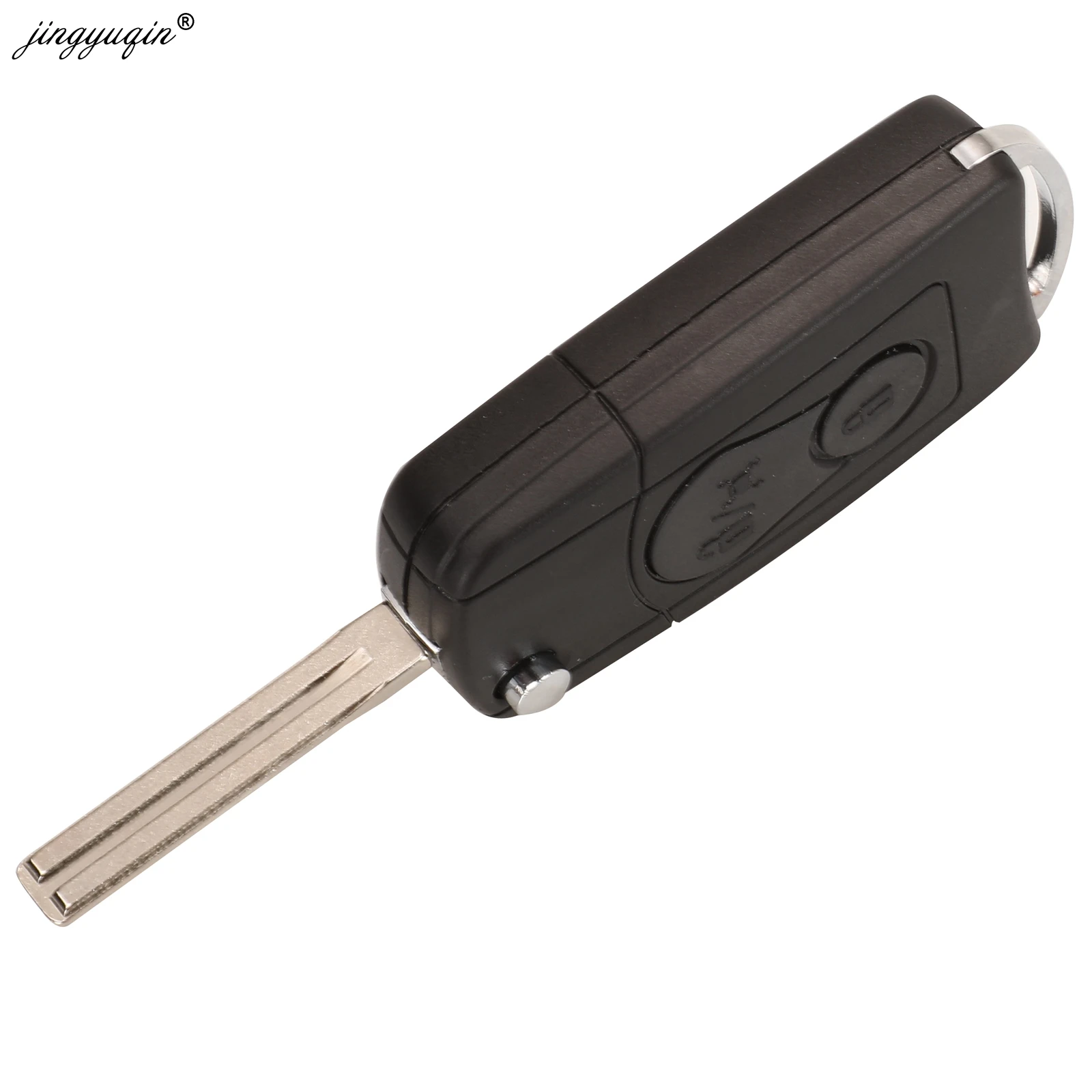 For Ssangyong Remote Modify Folding Flip Key Fob Shell Case 2 Button For Actyon SUV Kyron Rexton Car Styling Upgrade