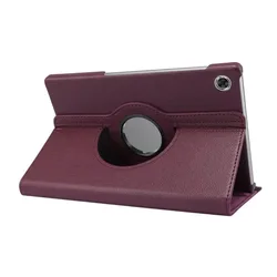 Premium 360 Rotating Leather Tablet Case - Enhanced Protection and Style (PURPLE)