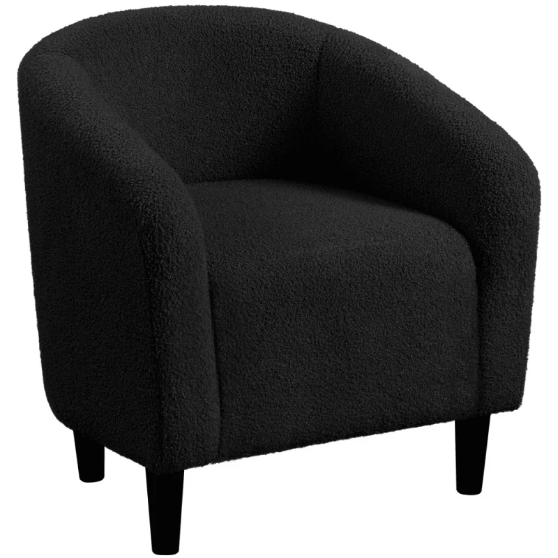 

Easyfashion Upholstered Accent Chair, Black