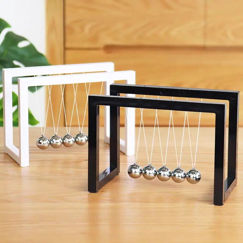 Newtons Cradle Balance Pendulum 5 Balls Perpetual Motion Art Decompressive Science Psychology Home Offic Decor Desk Toys