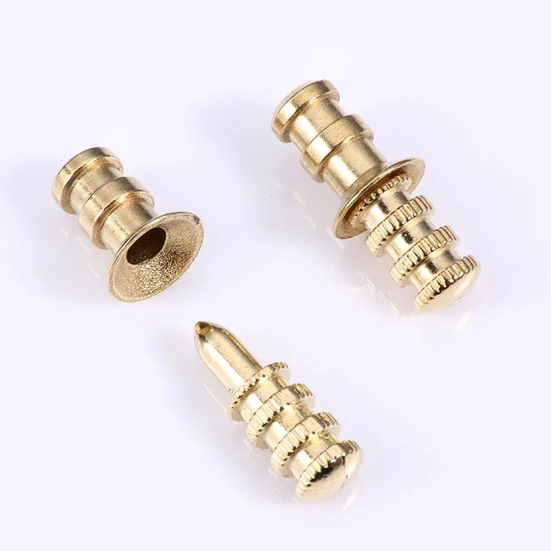 Furniture Alignment Connectors 10Pairs Wooden Dowels Copper Sets Zinc Alloy Positioning Rod Aligner for Furniture