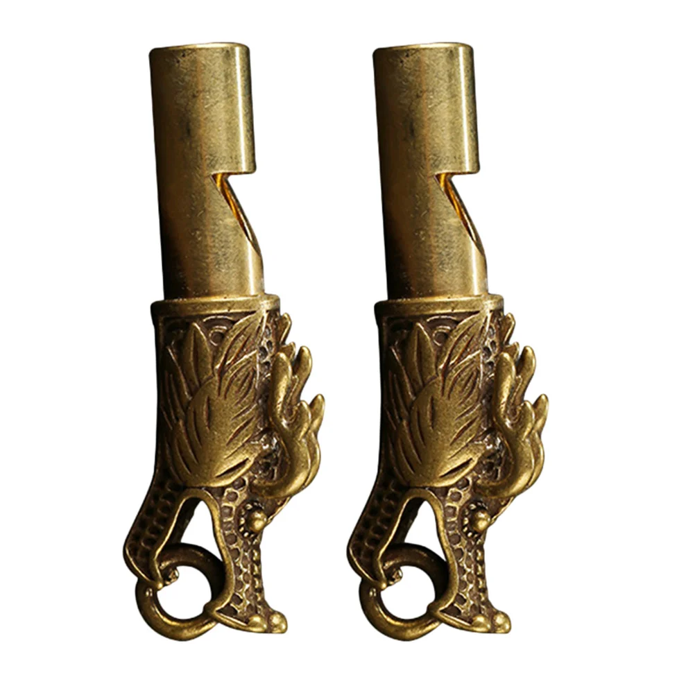 

Faucet Whistle Dragon Head Safety Outdoor Sports Portable Camping Copper Emergency Survival Keychain