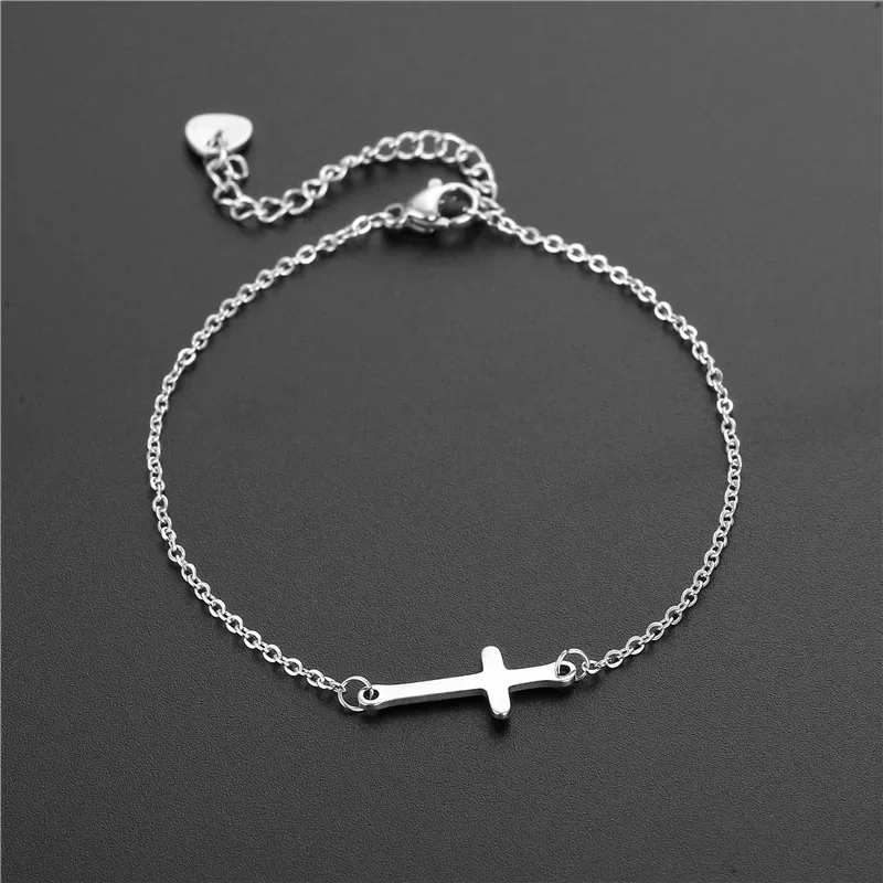 Stainless Steel Chain Bracelet for Women Heart Cross Butterfly Pendant Bangles chain bracelet stainless steel bracelets stainless steel jewelry
