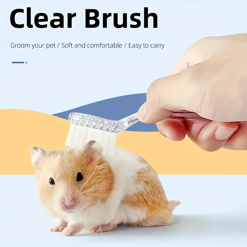Hamster Brush Soft Bristle Massage Long Hair Cleaning Combing