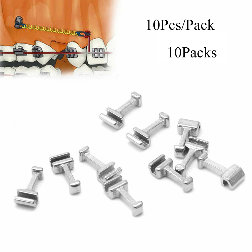 

10 Bags 100 Pcs Dental Orthodontic Crimpable Hook Long Type 10 /Pack