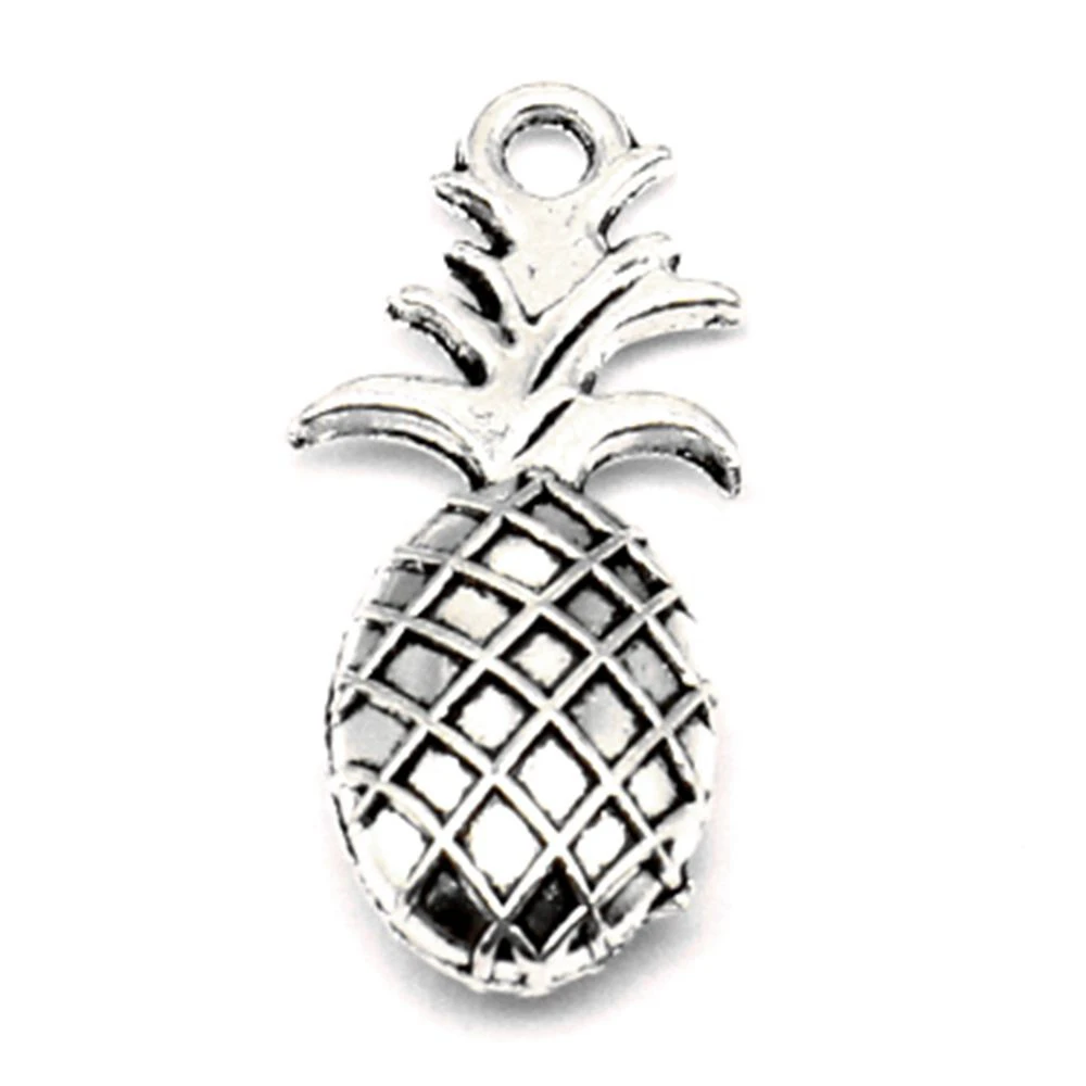 

Pineapple Charms Pendants Jewelry Making Accesori Ladies Jewelry 23X10mm 5pcs Antique Silver Color