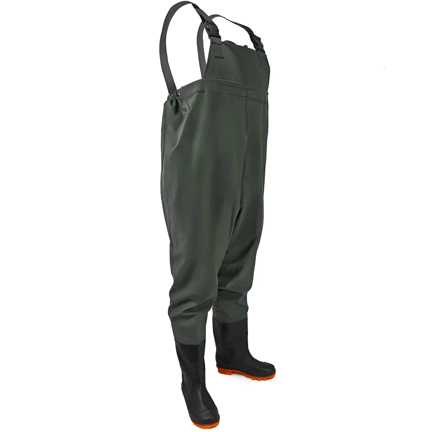 Pantalon de pêche en caoutchouc OMEGA taille 46 - Waders avec bavette intégrée pour pêche en eau profonde