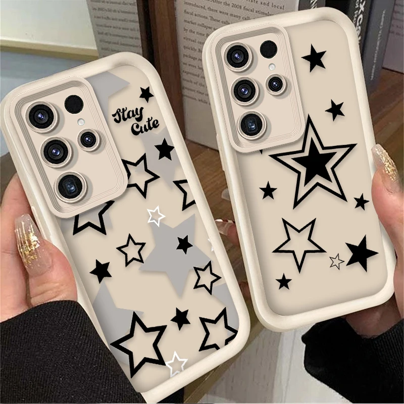 Black and White Star Phone Case - Sleek Astral Design Cover