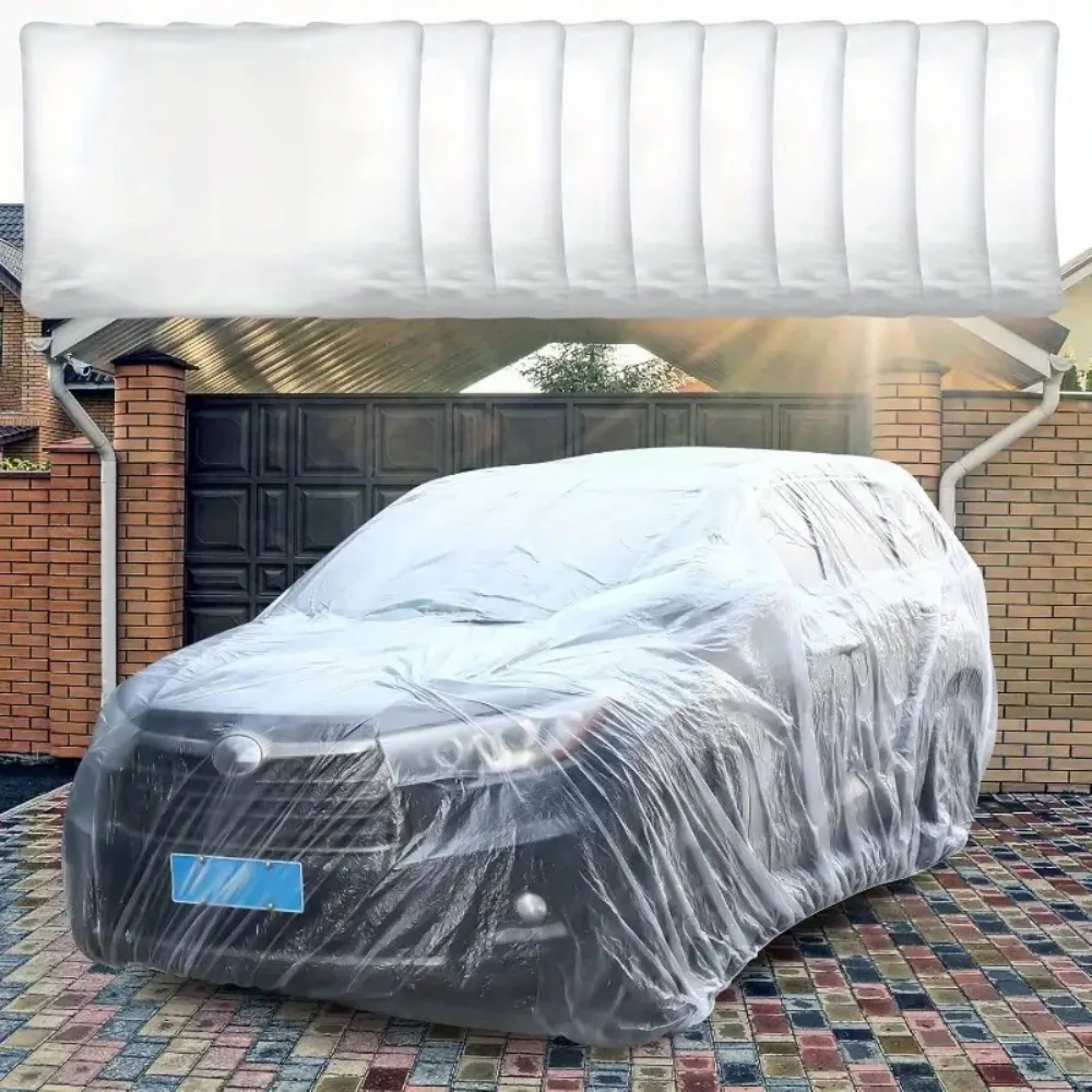 Copertura trasparente usa e getta per auto, protezione universale antipolvere e antigraffio per uso interno, protezione esterna del veicolo
