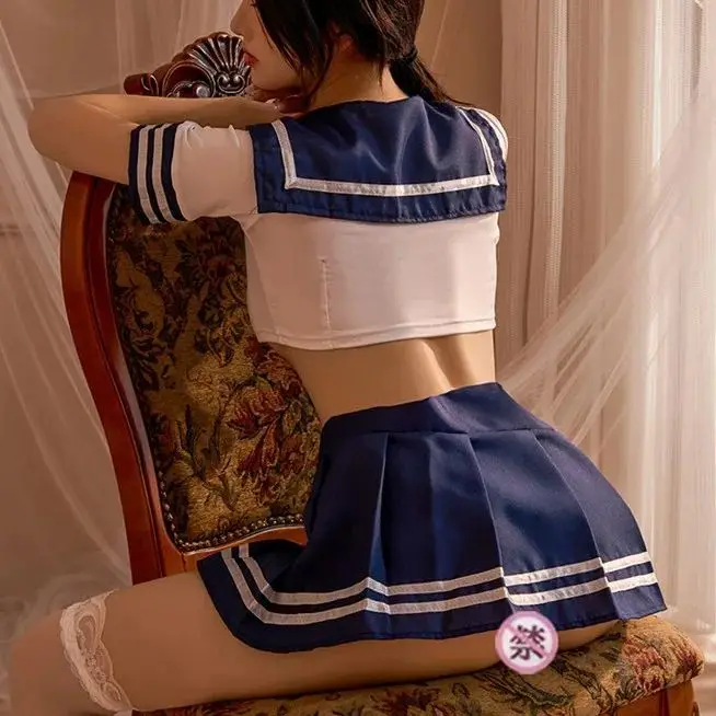 cosplay Sexy Short Skirt Sailor JK Student Uniform Underwear Plus Size Lingerie Set