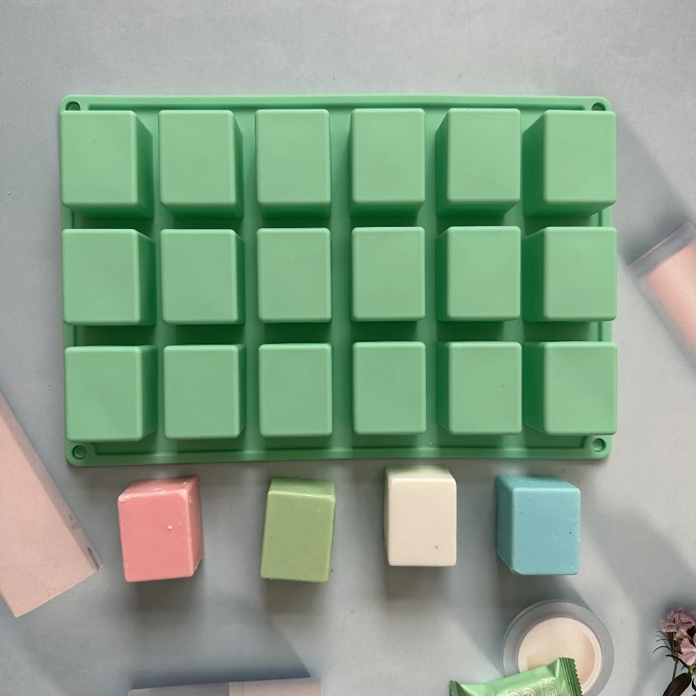Handmade 18 Holes Square Silicone Soap Mold Soap Crafts Moulds Fondant