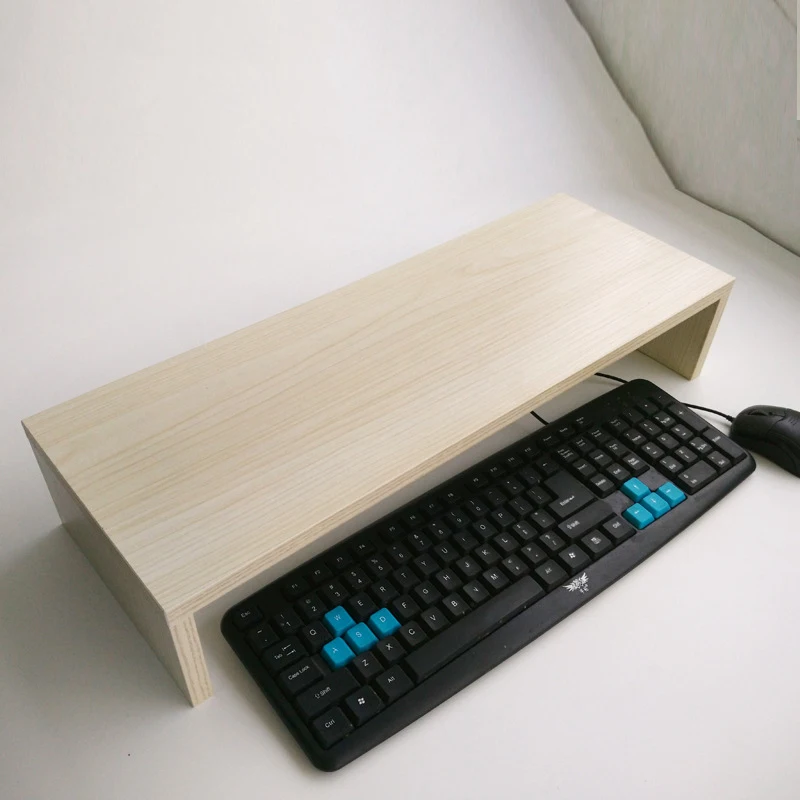 Wooden Desk Monitor Stand Support Bracket Riser Universal Computer Laptop Wood Stand Organizer For PC Macbook For Home Office