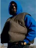 Autumn men Kanye West with double-sided can wear pure cotton vest high quality solid color vest high street trend loose coat  XL 1