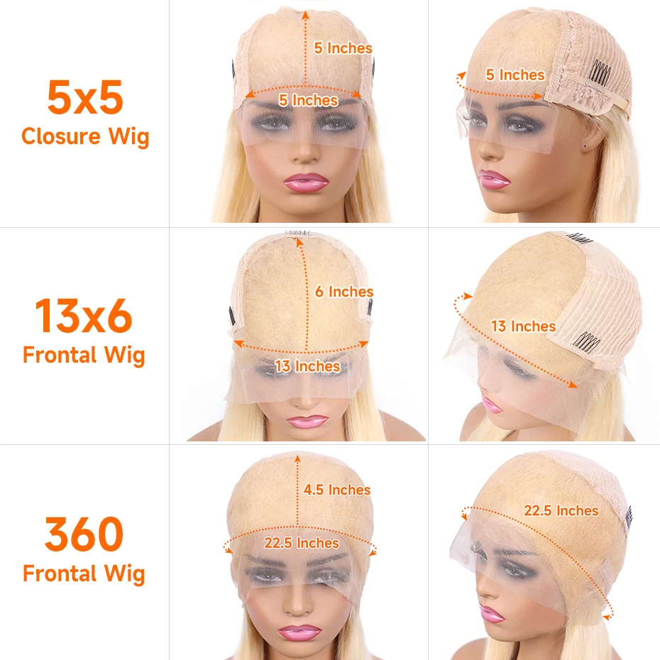 Straight 250 Density 13x4 13x6 360 Lace Front Wig Human Hair Pre Plucked Remy Brazilian Blonde 613 Lace Frontal Wigs 36 38 Inch 6