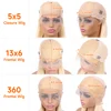 Straight 250 Density 13x4 13x6 360 Lace Front Wig Human Hair Pre Plucked Remy Brazilian Blonde 613 Lace Frontal Wigs 36 38 Inch 6