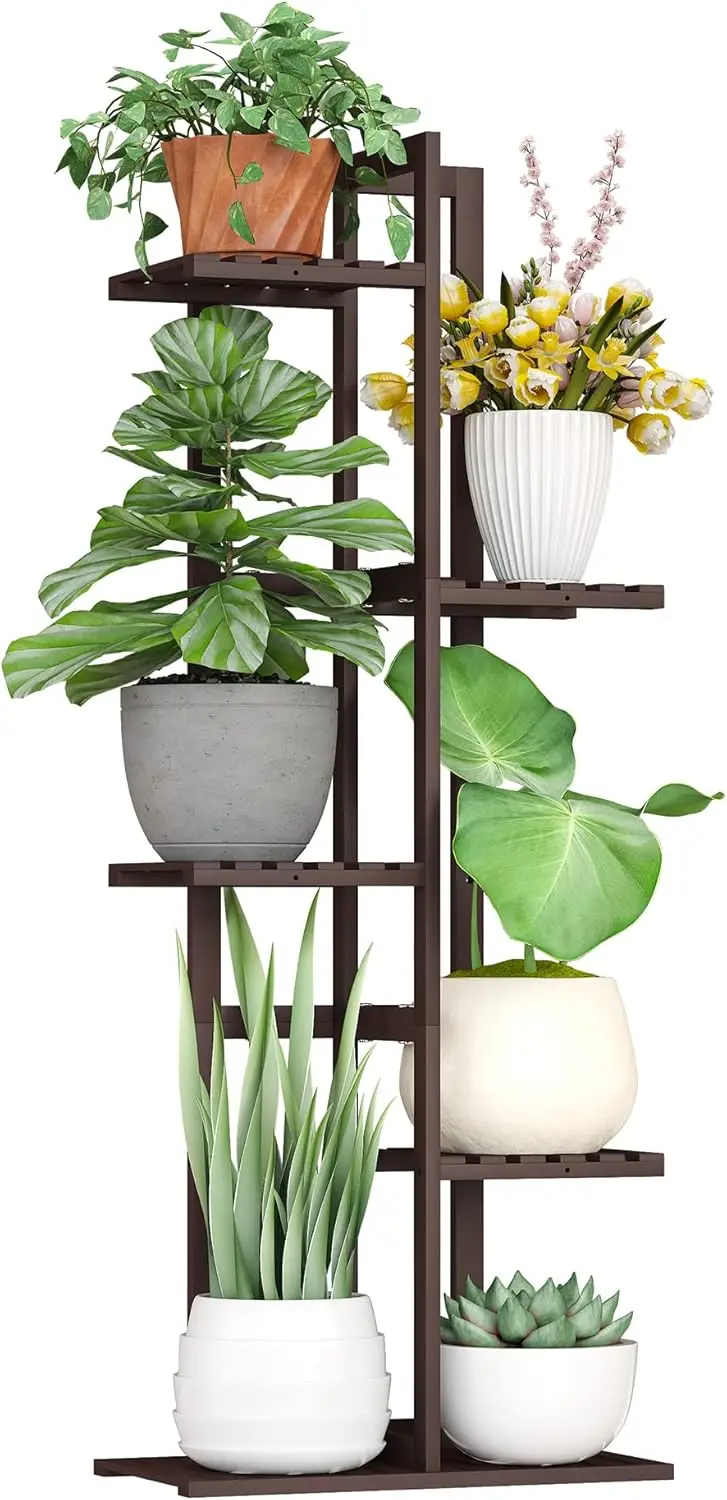 Bamboo Plant Stand for Indoor Outdoor Plants Corner Tall Plant Shelf Holder Shelf Plant Rack Holder Display Rack 2