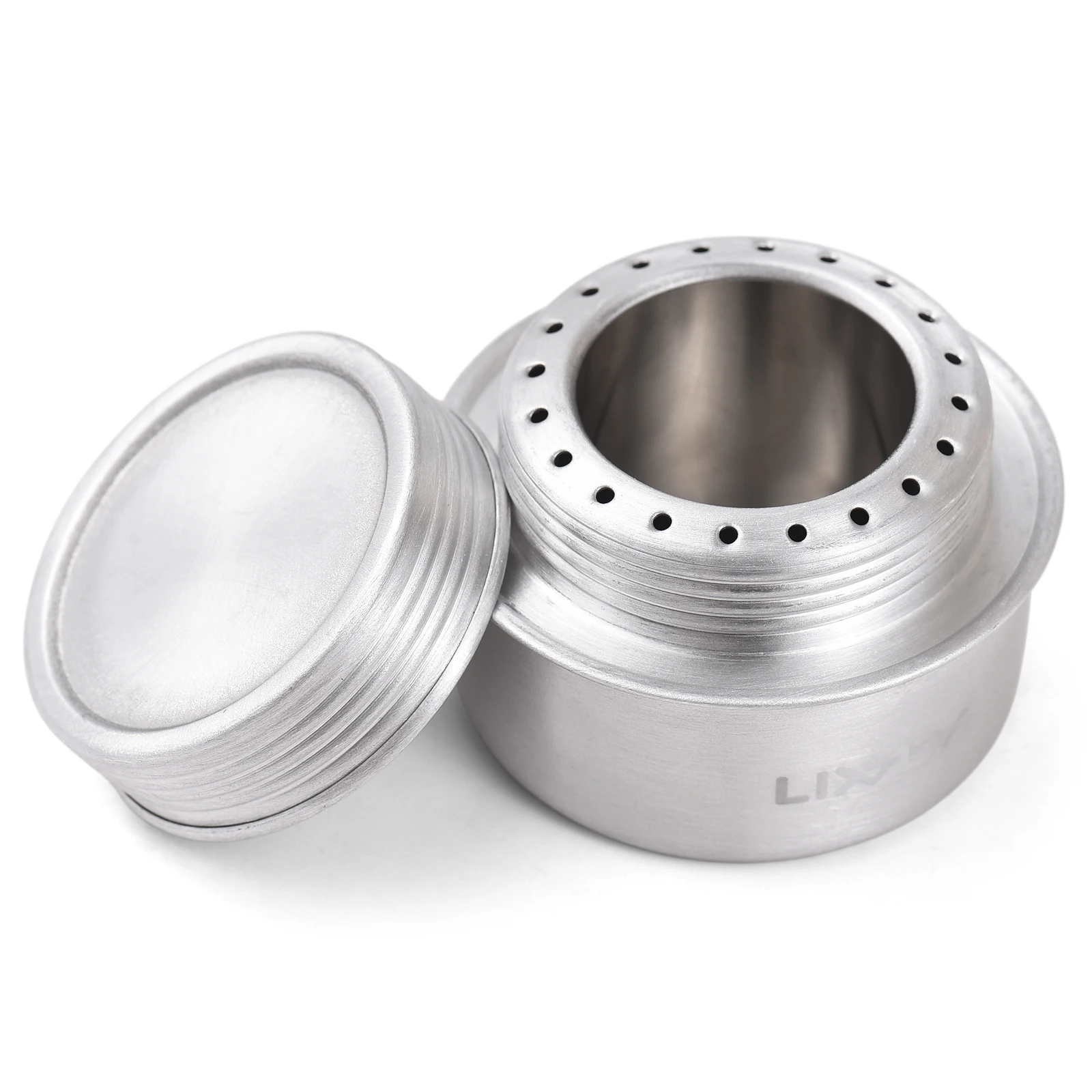 Compact LIXADA Aluminum Alloy Camping Stove with Lid and Stand