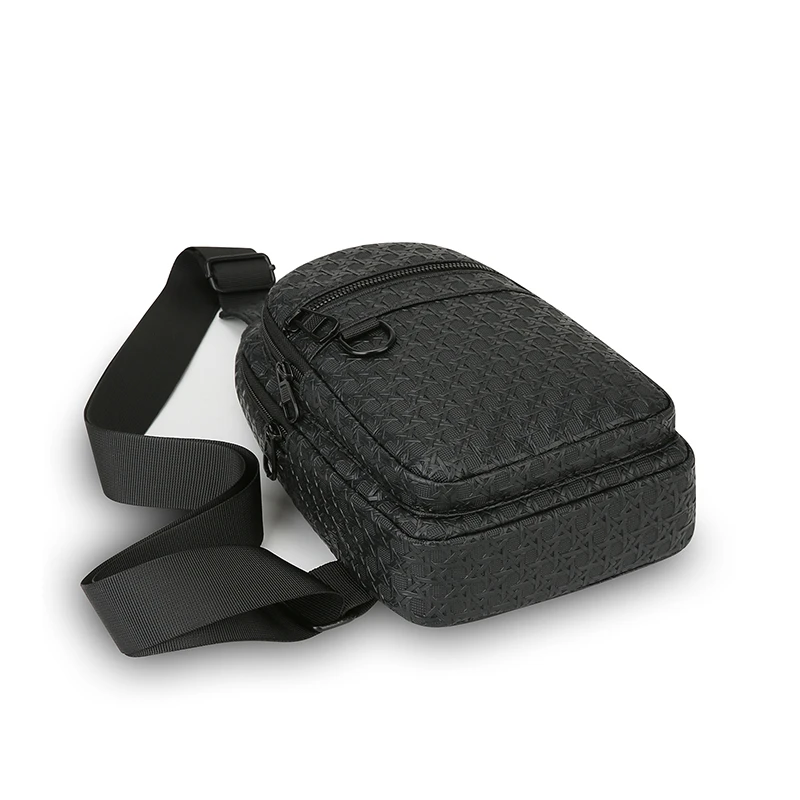 Men's chest bag, adjustable shoulder strap, hands-free, suitable for gym and travel - outdoor sports bag for commuting and trave