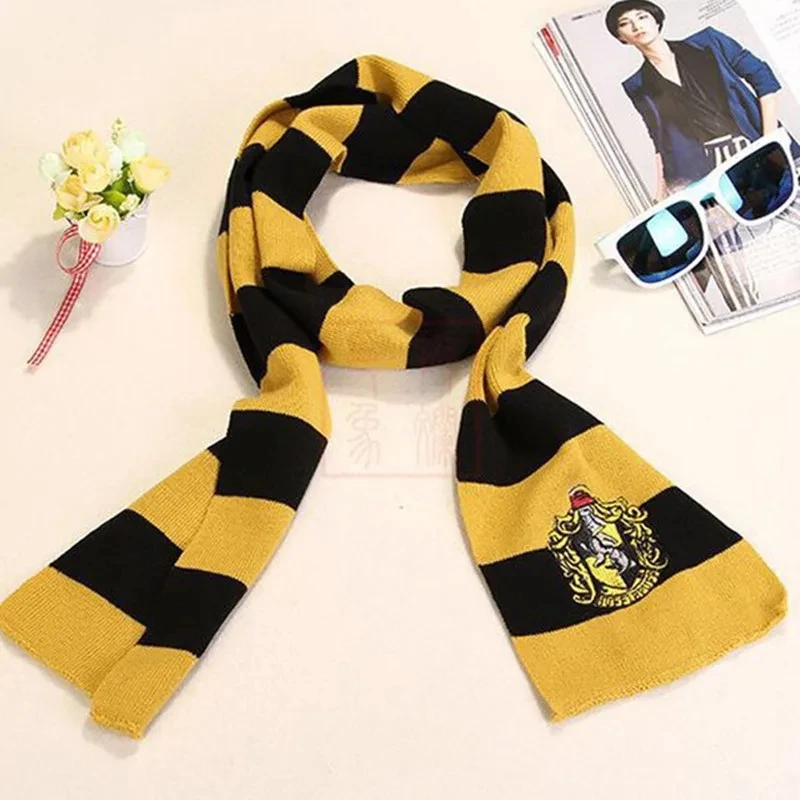 Anime 4 Colors Harris Scarf Hogwarts Slytherin University Emblem Gryffindor Scarfs Cosplay Accessories Gift Prop Party