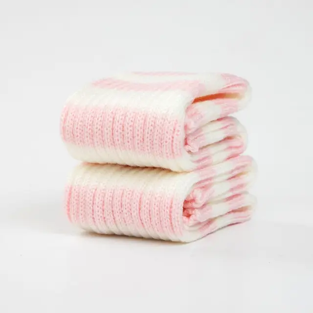 Intgoodluckycc 80s Striped Leg Warmers Socks for Women Kawaii Winter Chunky Knit Cotton Ankle Leg Warmer Socks for Ballet Dance 5