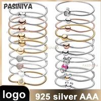 Nouveau bracelet en os de serpent en argent 925, adapté aux breloques Disney avec LOGO original, bijoux féminins haut de gamme exquis 5A, cadeau complet 1