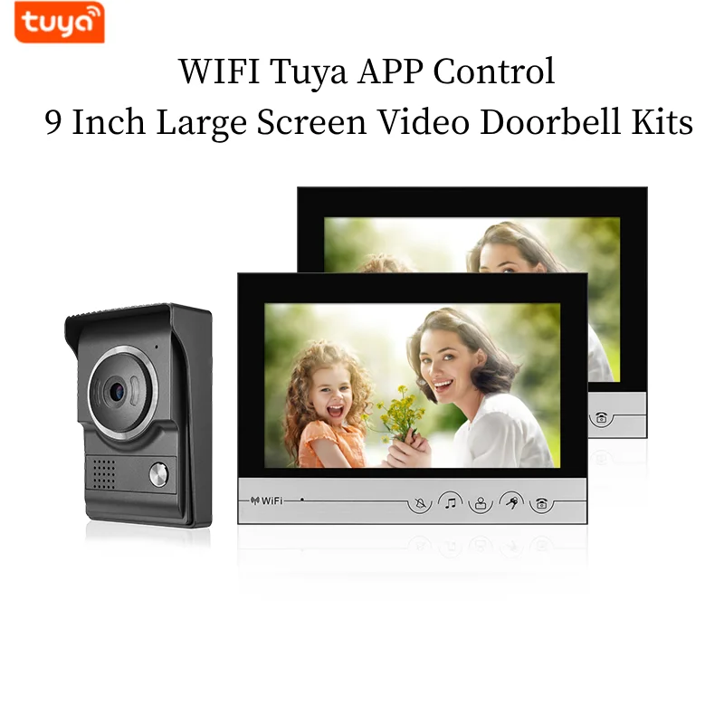 

9Inch Tuya Doorbell With Camera APP Remote Unlock Apartment Visual Intercom Big Screen IP Doorbell Access Control System