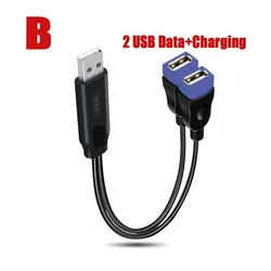 USB Cable Splitter Power Adapter with Dual - Port Expansion (B)