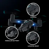 Mini Remote Control Drone for Kids Land Air Mode Aircraft with Hd Camera Radio Control Fighter Plane Kids Toys Children Gift 2