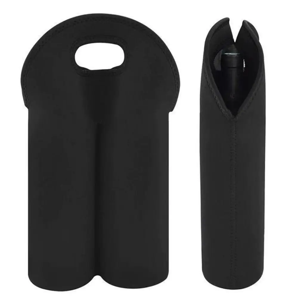 Description Picture 5 of itemPractical 2 Bottles Wine Cooler Bag Neoprene Non-slip Can Carrier Tote Insulated Portable Water Bottle Cover Bottle Protector