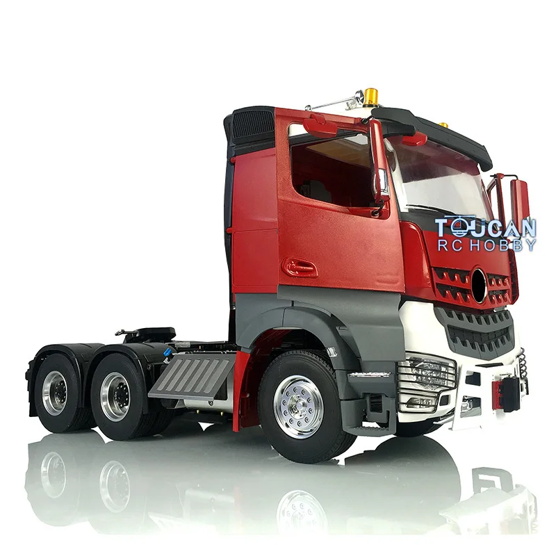 LESU Tractor Truck 1/14 RC Car 6*6 Metal Chassis Painted Cabin Model Roof Light Motor Servo Toolbox Pedal W/O Radio THZH0829 2