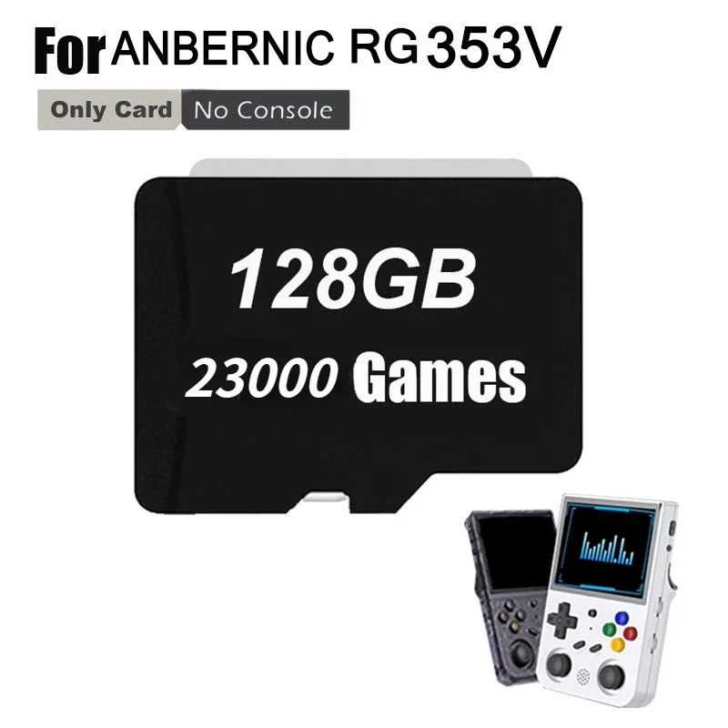 Anbernic-tfカード付きレトロハンドヘルドゲーム、80000ゲーム内蔵
