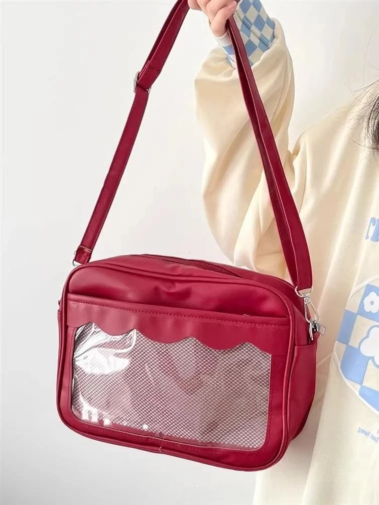 Japanische Harajuku Ita Tasche für Frauen PU Transparente Tasche Itabag High School Mädchen Uniform JK Umhängetasche Umhängetasche Handtaschen – Detail 9