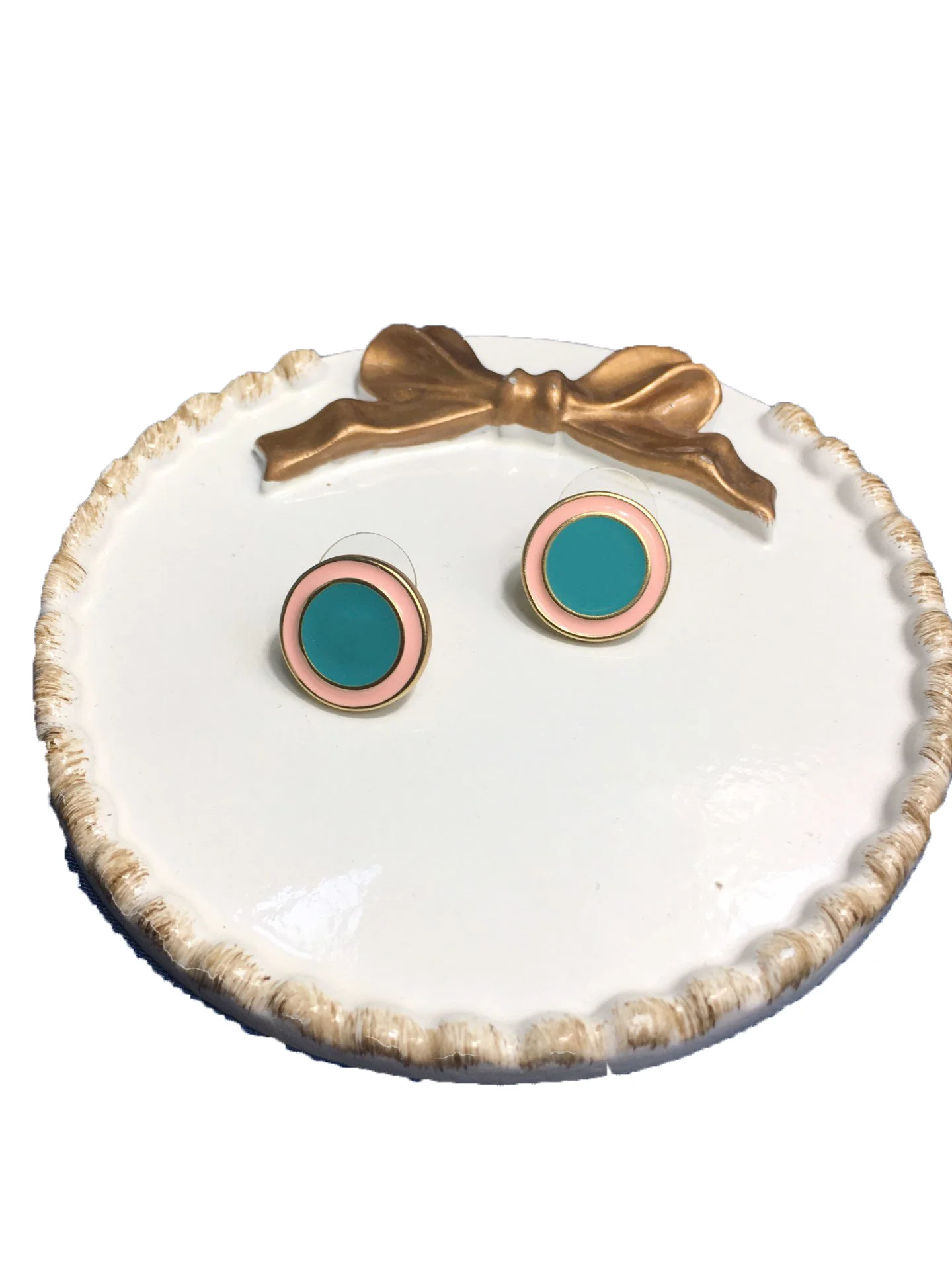 2022 Hot Trend Brand Oil Dripping Color Round Earrings Ear Studs Everyday Wear Versatile Jewelry Atmosphere Banquet