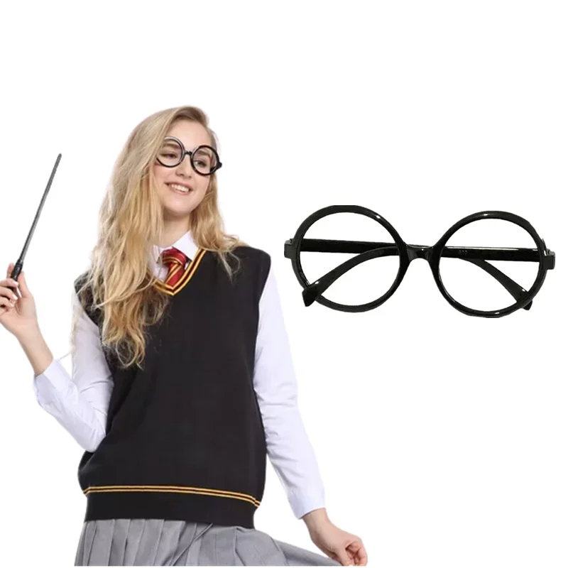 Movie School of Witchcraft Cosplay Wizardry Circular Glasses Harris Glass for Adult Children