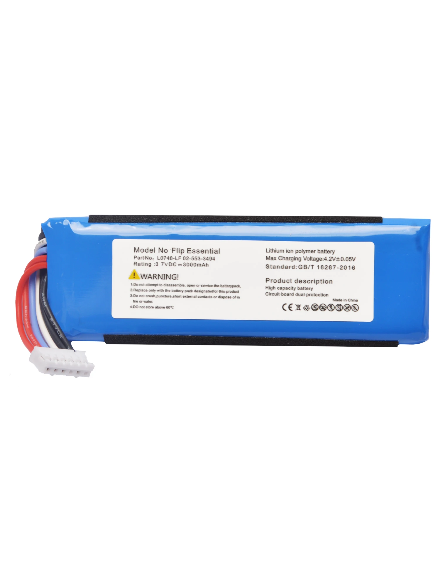 Batteria Di Ricambio Li-Polymer Per Altoparlante JBL Flip 2 (modello 2013), 3.7V 2000mAh