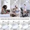 30W Ceiling Fan Led Light E27 Socket Fan With Smart Remote Control 1000Lm 5000K Bulb Fan Lamp For Bedroom Living Room 3