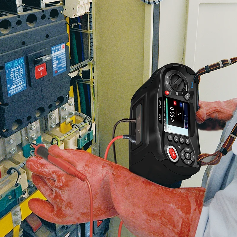 Multifunction Installation Tester with 3.5" TFT Color LCD Display Voltage Resistance Loop impedance RCD PFG PSC Tester Kit