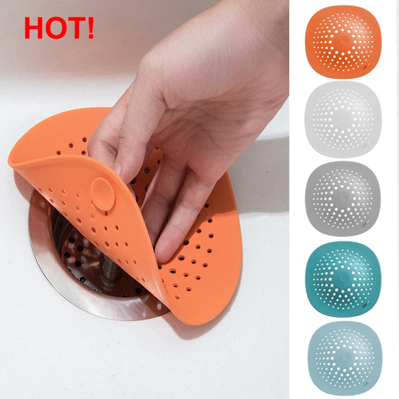 Hair Filter Sink Anti-blocking Strainer Bathtub Shower Floor Drain Stopper Silicone Kitchen Deodorant Plug Bathroom Accessories